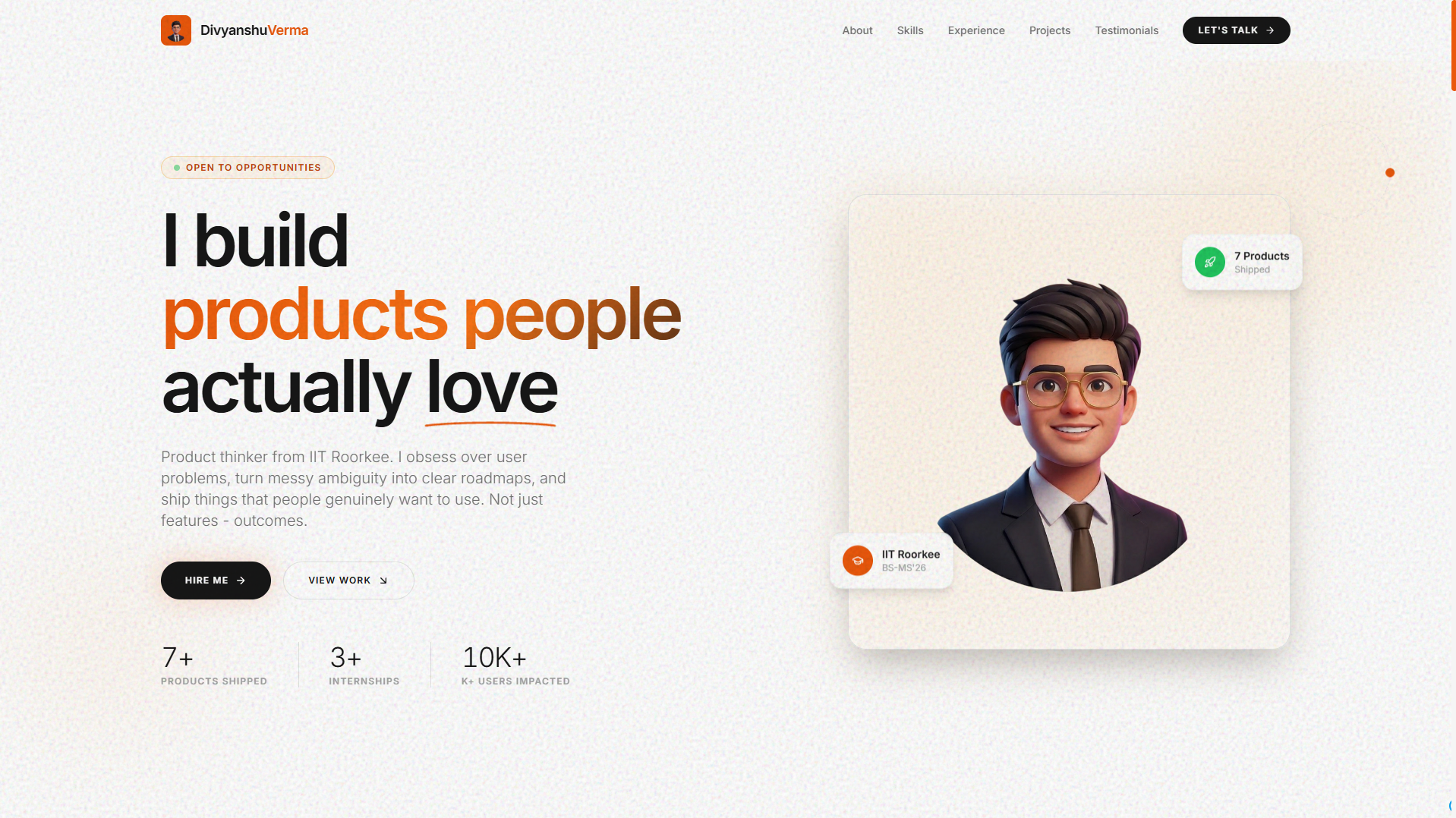 Portfolio preview